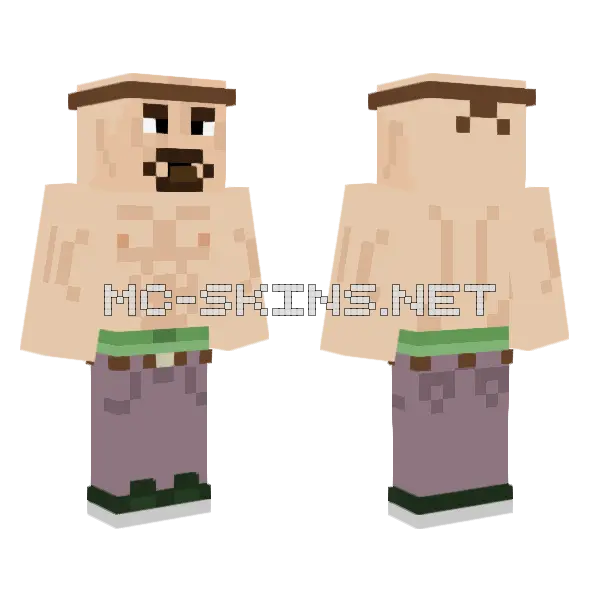 Brown Ban Minecraft skin, front and back