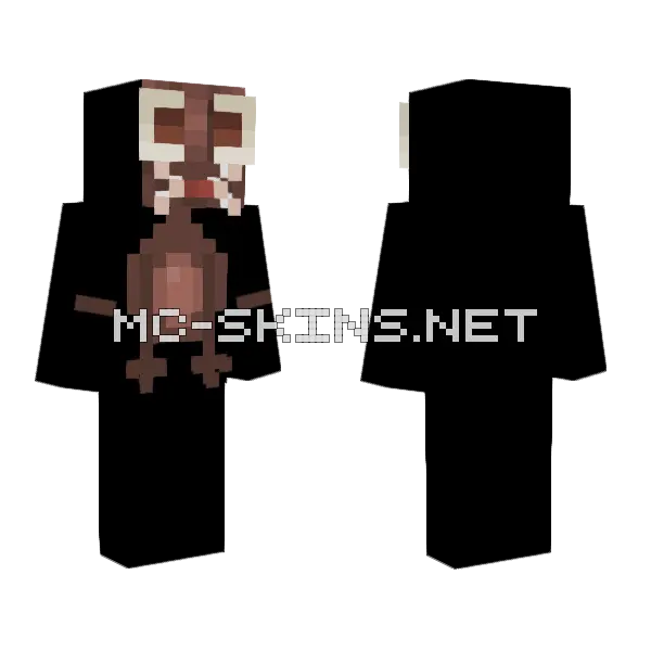 Brown Bat Creature Minecraft skin, front and back