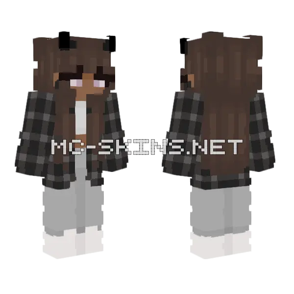 Brown Bear Boy Minecraft skin, front and back