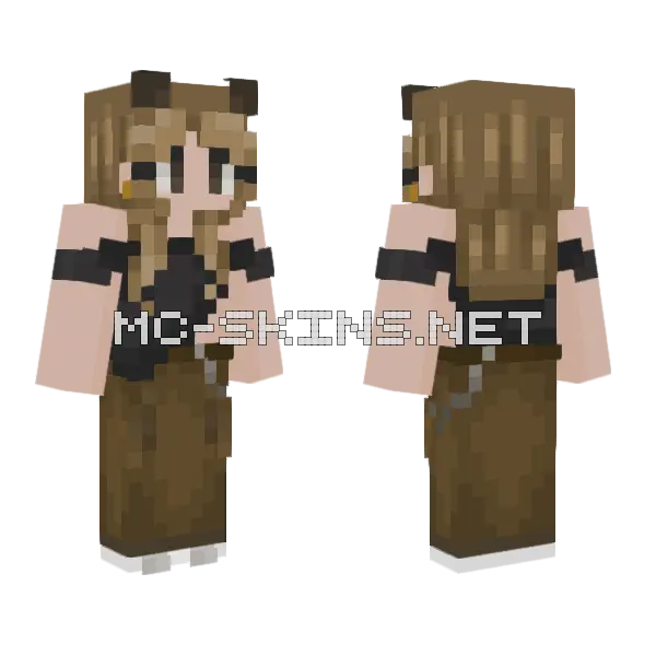 Brown Bear Skin Minecraft skin, front and back