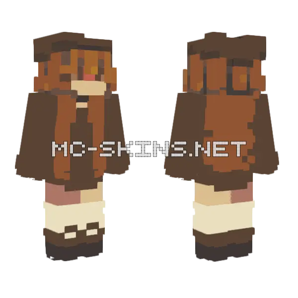 Brown Bear Skin Minecraft skin, front and back