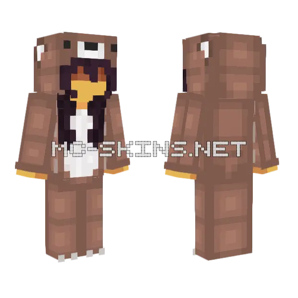 Brown Bird Creature, front and back