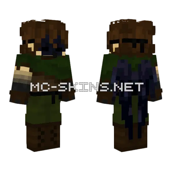 Brown Bird Person Minecraft skin, front and back