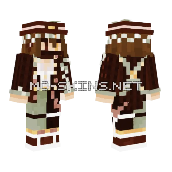 Brown Boi Edited Ver Minecraft skin, front and back