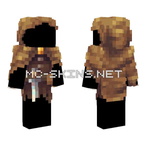 Brown Cloak Minecraft skin, front and back