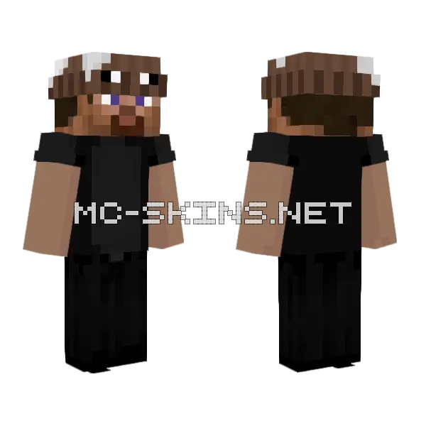 Brown Cow Boy Minecraft skin, front and back