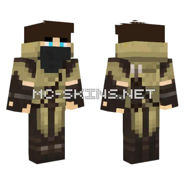 Brown Cowboy Hat Skin Minecraft skin, front and back