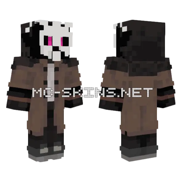 Brown Cowboy Outfit Minecraft skin, front and back