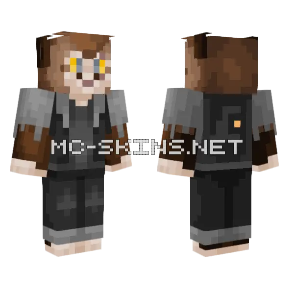 Brown Creature Suit Minecraft skin, front and back