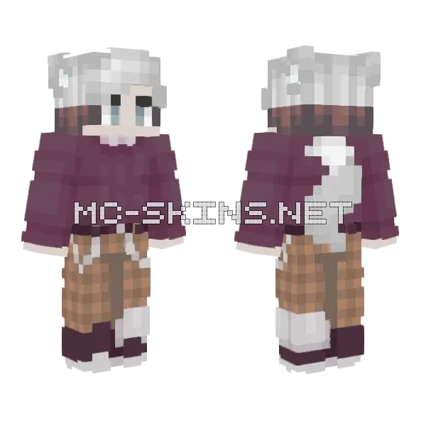 Brown Dye Fading Casual Edition Minecraft skin, front and back