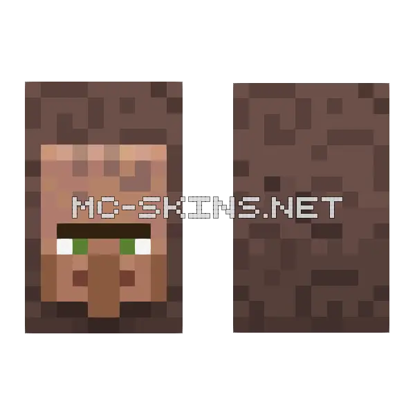 Brown Faced Villager cape, outside and lining