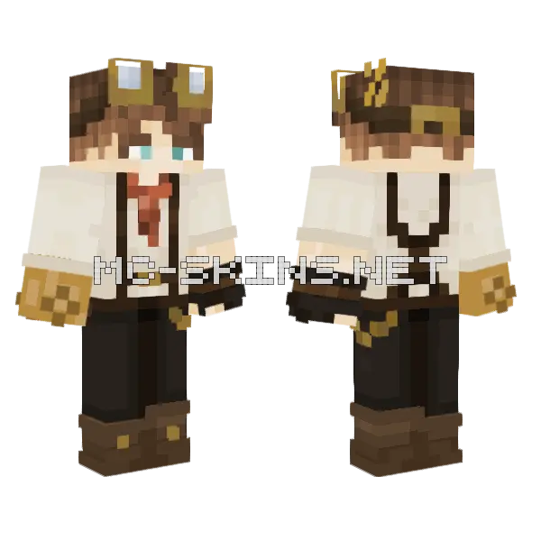 Brown Goggles Boy, front and back