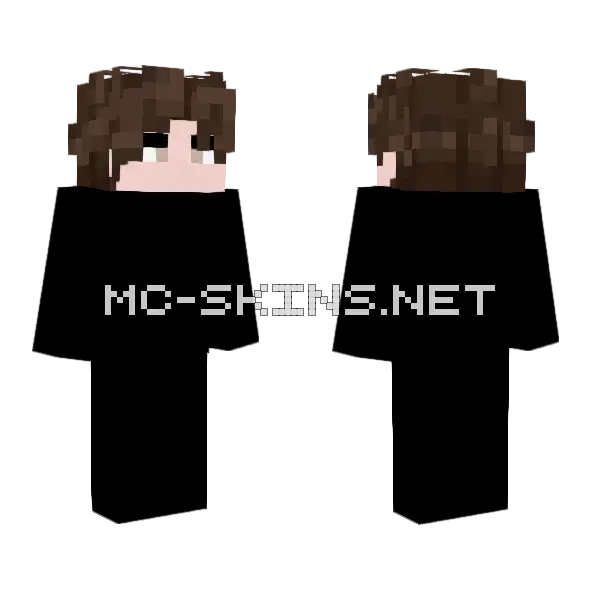 Brown Hair Boy Minecraft skin, front and back