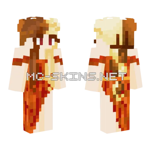 Brown Hair Flair, front and back