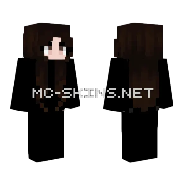 Brown Hair Girl Minecraft skin, front and back