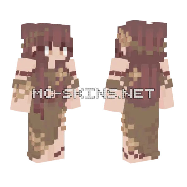 Brown Hair Girl Minecraft skin, front and back