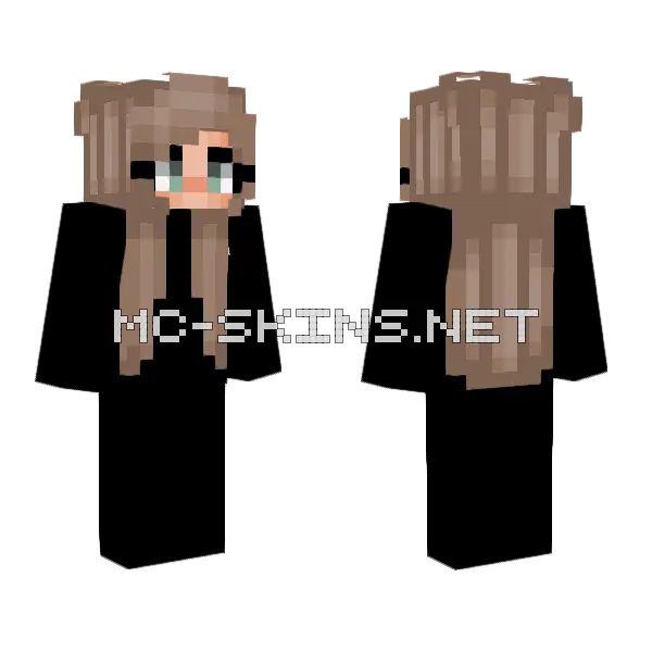 Brown Hair Girl Minecraft skin, front and back