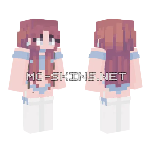 Brown Hair Girl Minecraft skin, front and back