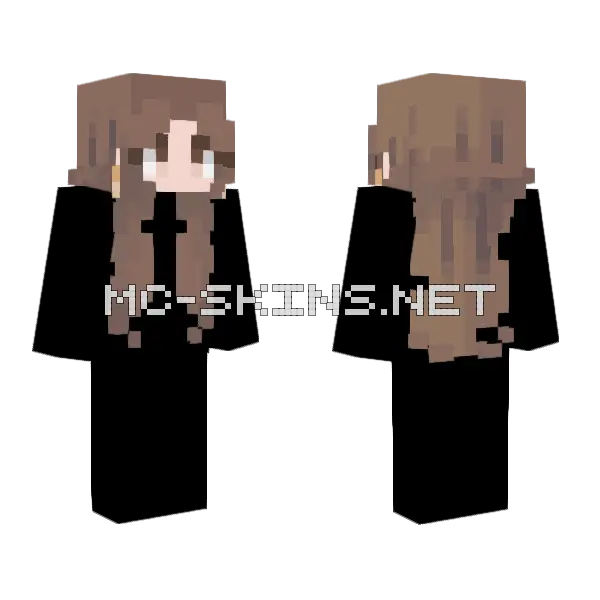 Brown Hair Girl Minecraft skin, front and back