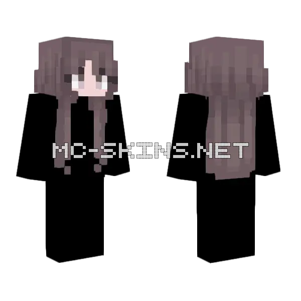 Brown Hair Girl Minecraft skin, front and back