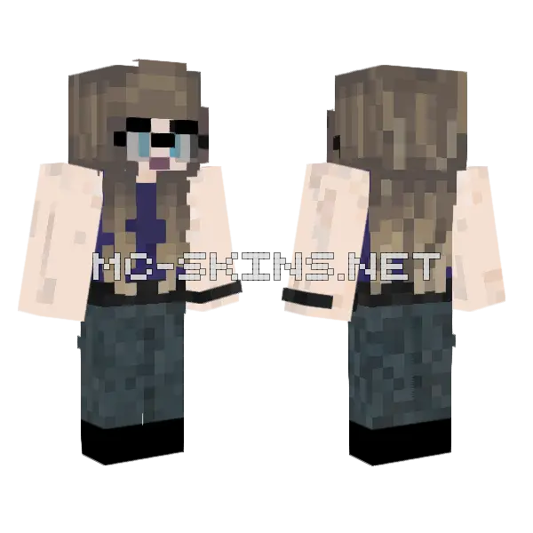 Brown Hair Girl, front and back
