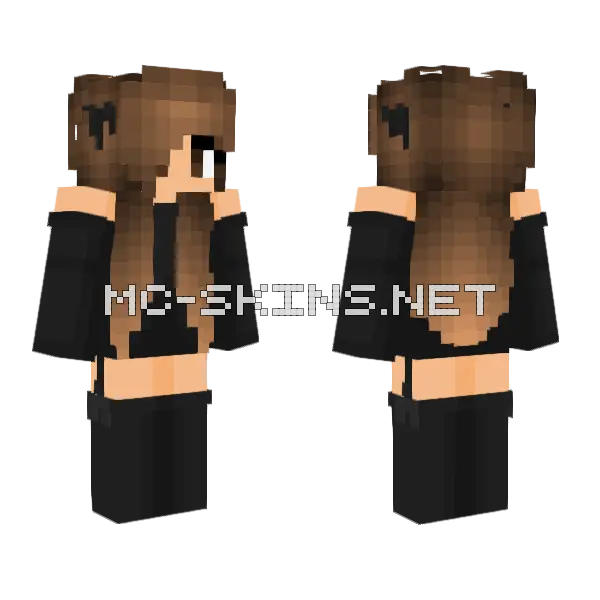 Brown Hair Girl Minecraft skin, front and back