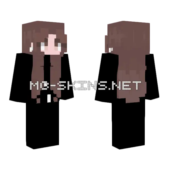 Brown Hair Girl Minecraft skin, front and back