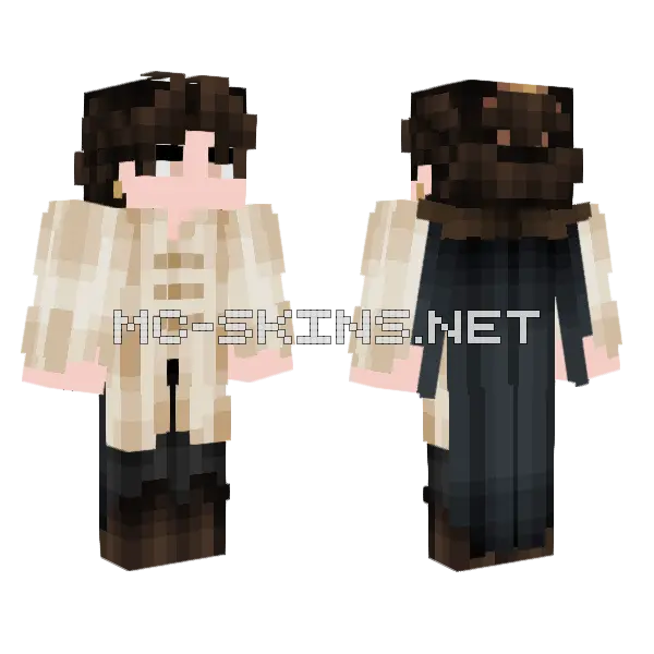 Brown Hair Girl Minecraft skin, front and back