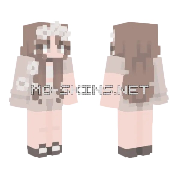 Brown Hair Girl Minecraft skin, front and back