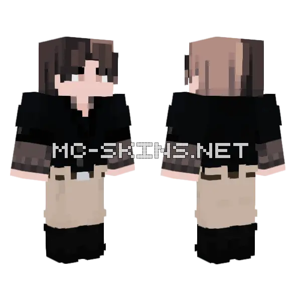 Brown Hair School Uniform, front and back