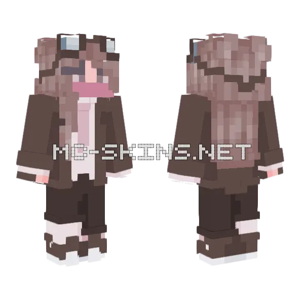 Brown Hair Schoolgirl, front and back