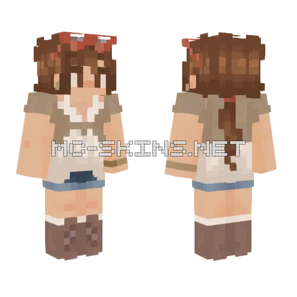 Brown Haired Adventurer, front and back