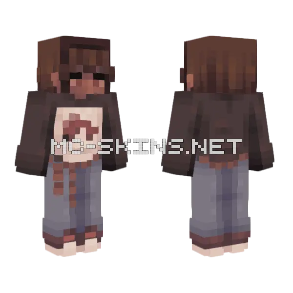 Brown Haired Adventurer, front and back