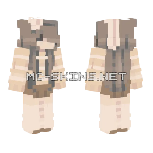 Brown Haired Adventurer, front and back
