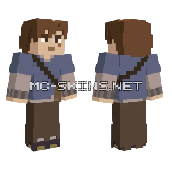 Brown Haired Adventurer, front and back