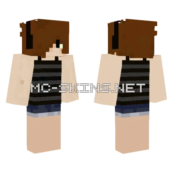 Brown Haired Boy Minecraft skin, front and back
