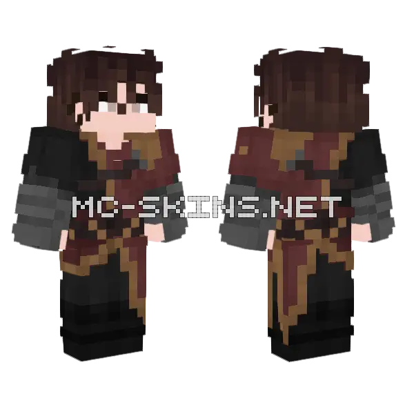 Brown Haired Boy, front and back