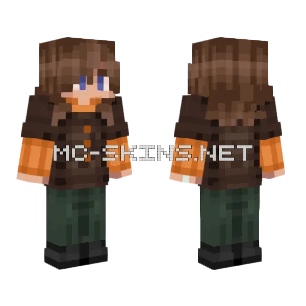 Brown Haired Boy, front and back