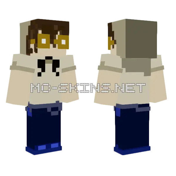 Brown Haired Boy Minecraft skin, front and back