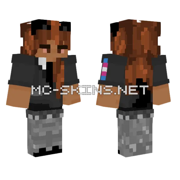 Brown Haired Boy, front and back
