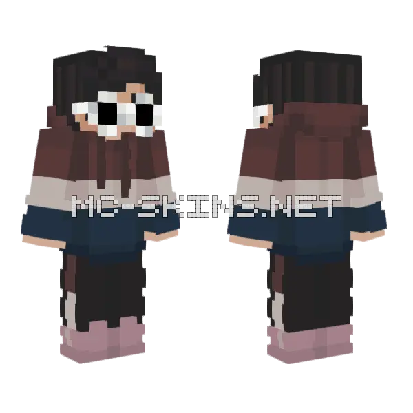 Brown Haired Boy Minecraft skin, front and back