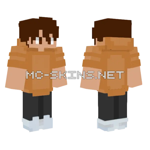 Brown Haired Boy Minecraft skin, front and back