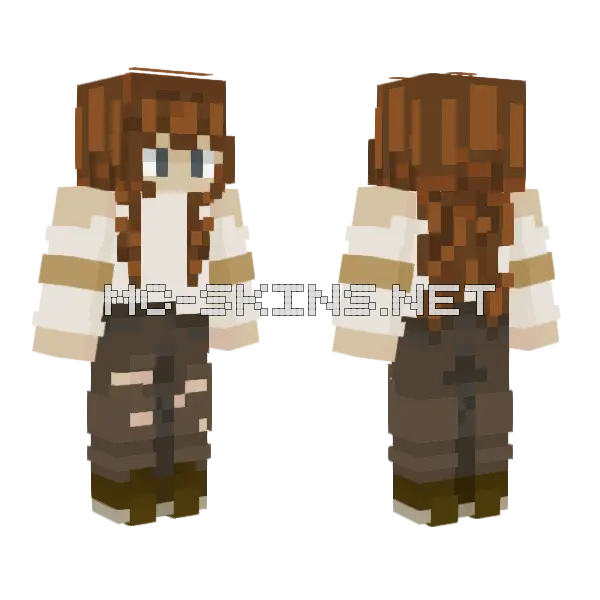 Brown Haired Boy Minecraft skin, front and back