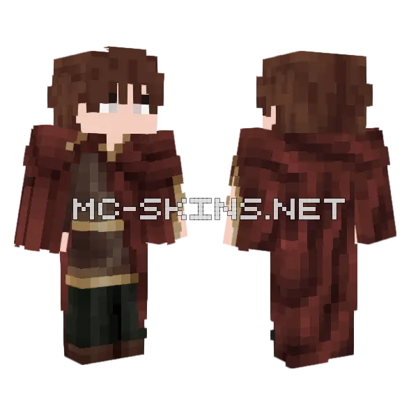 Brown Haired Boy Minecraft skin, front and back