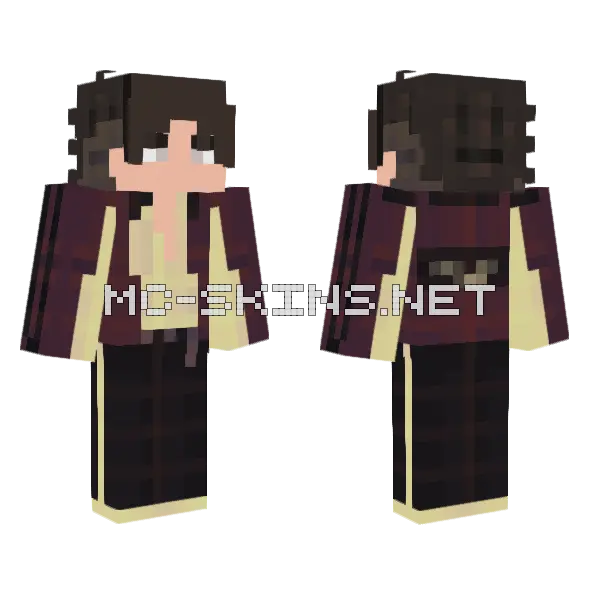 Brown Haired Boy Minecraft skin, front and back