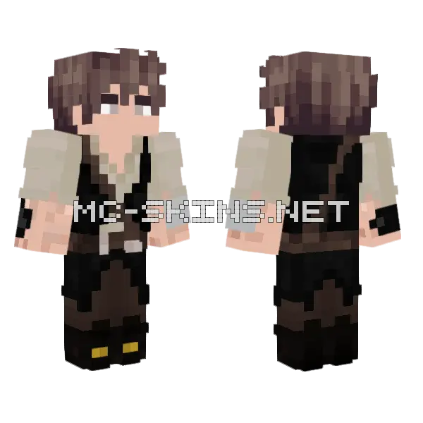 Brown Haired Boy Minecraft skin, front and back