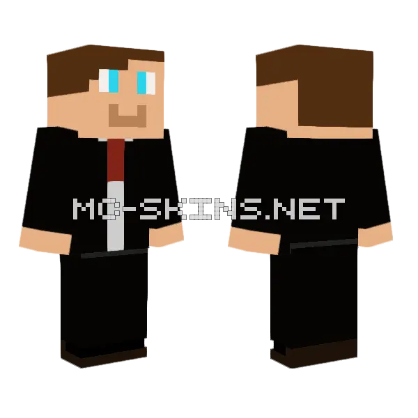 Brown Haired Gentleman, front and back