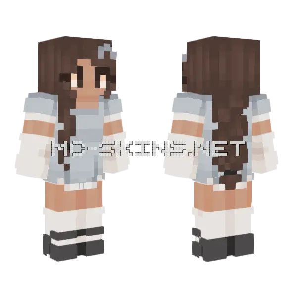 Brown Haired Girl Minecraft skin, front and back