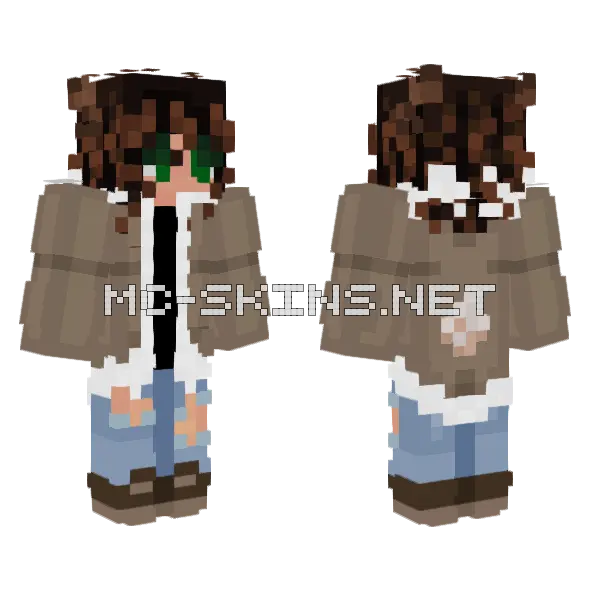 Brown Haired Girl Minecraft skin, front and back