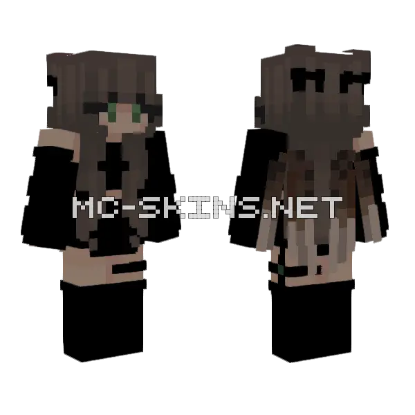 Brown Haired Girl Minecraft skin, front and back